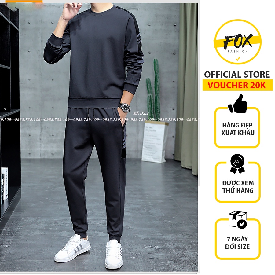 Quần áo thể thao nam mùa đông có bigsize 115kg | Bộ đồ thể thao nam thu đông cao cấp đạt chuẩn xuất khẩu châu Âu