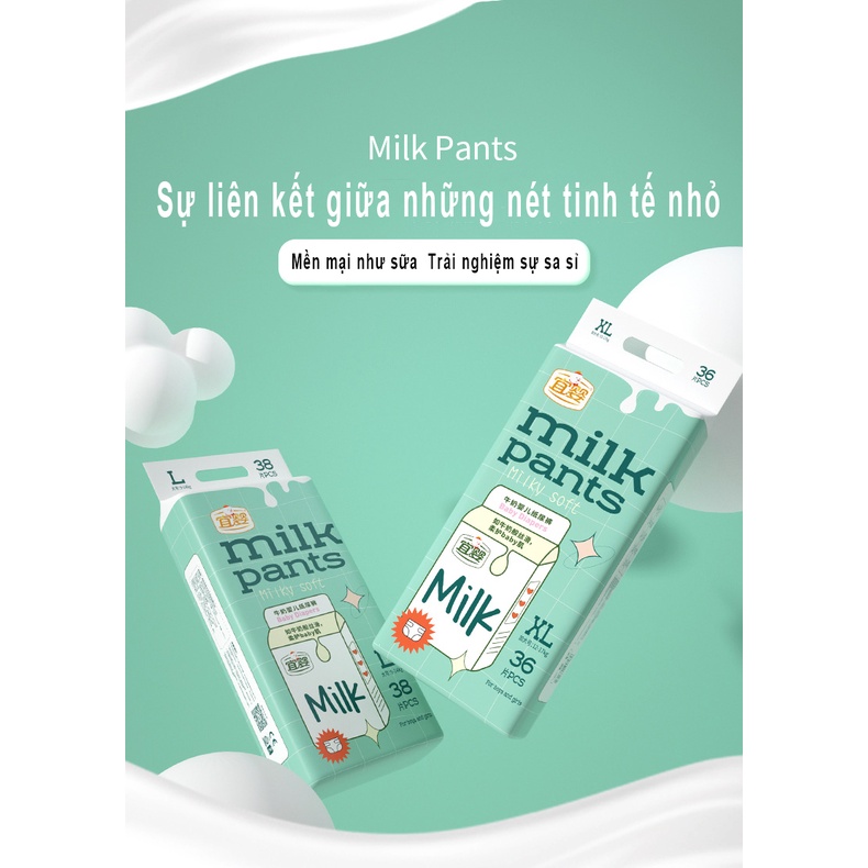 YIYING tã bỉm quần tả bỉm dùng dán tã quần em bé Tã tên lửa S56/M46 /L38 hơi thở