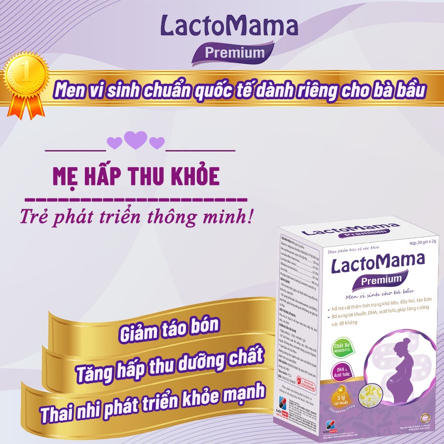 LACTOMAMA PREMIUM - MEN VI SINH CHUẨN QUỐC TẾ DÀNH RIÊNG CHO BÀ BẦU