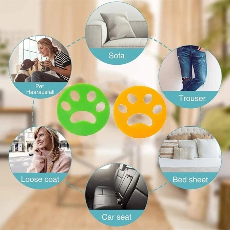 Dụng Cụ Làm Sạch Lông Thú Cưng Bằng Silicone Tái Sử Dụng Tiện Lợi