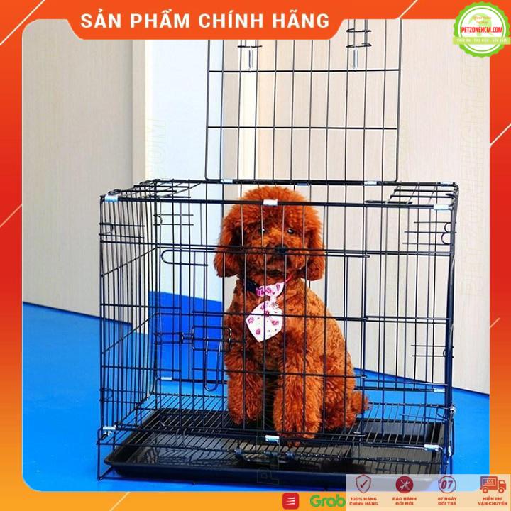 Chuồng chó mèo Size S  FREESHIP 1kg - 4kg | lồng chuồng sắt sơn tĩnh điện gấp gọn kèm khay