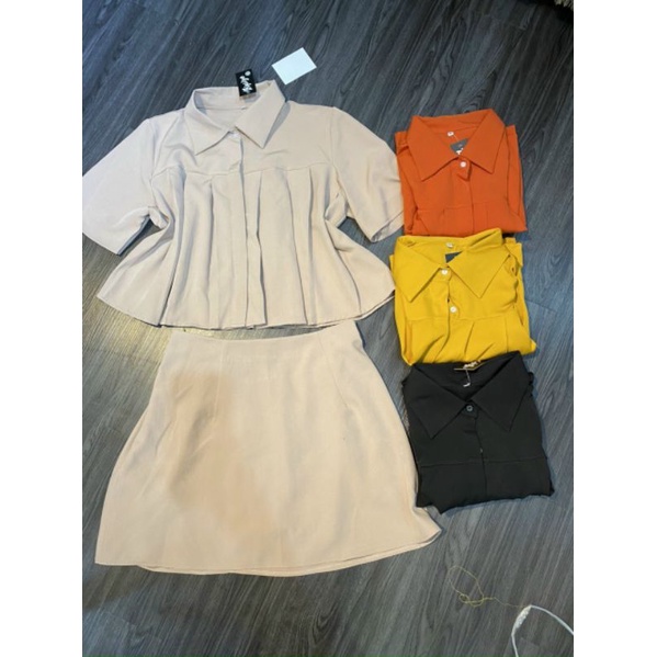 SET Áo &quot;Bigsize&quot; Xếp Ly Chất Cotton Mỹ