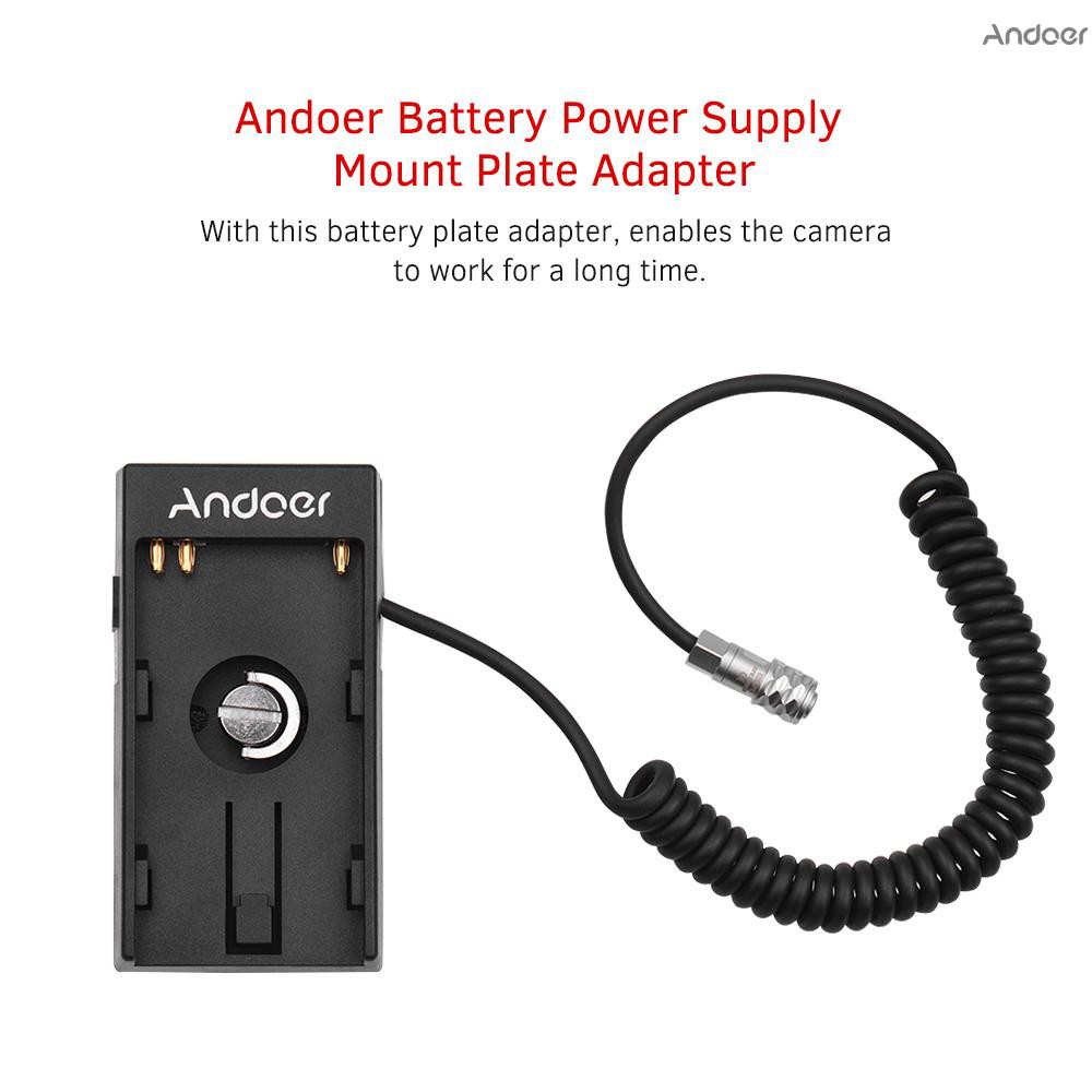 【♥♥  】Andoer Camera DV Battery Power Supply Mount Plate Adapter with 1/4 Inch Screw for Blackmagic Cinema Pocket Camera BMPCC 4K for  BP-U30 U60 U90 BP-U Battery