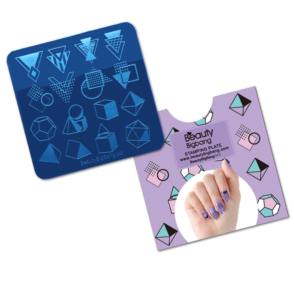 (Hàng Mới Về) Khuôn Trang Trí Móng Tay Kích Thước 6x6cm In Họa Tiết Độc Đáo Cá Tính