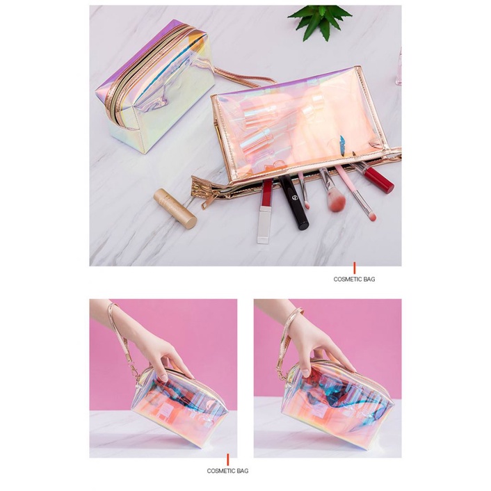 Lưu trữ túi Mỹ Phẩm Túi xách tay nhỏ Hàn Quốc đơn giản công suất lớn trang điểm trường hợp Trái Tim Cô Gái Mỹ phẩm lưu trữ túi