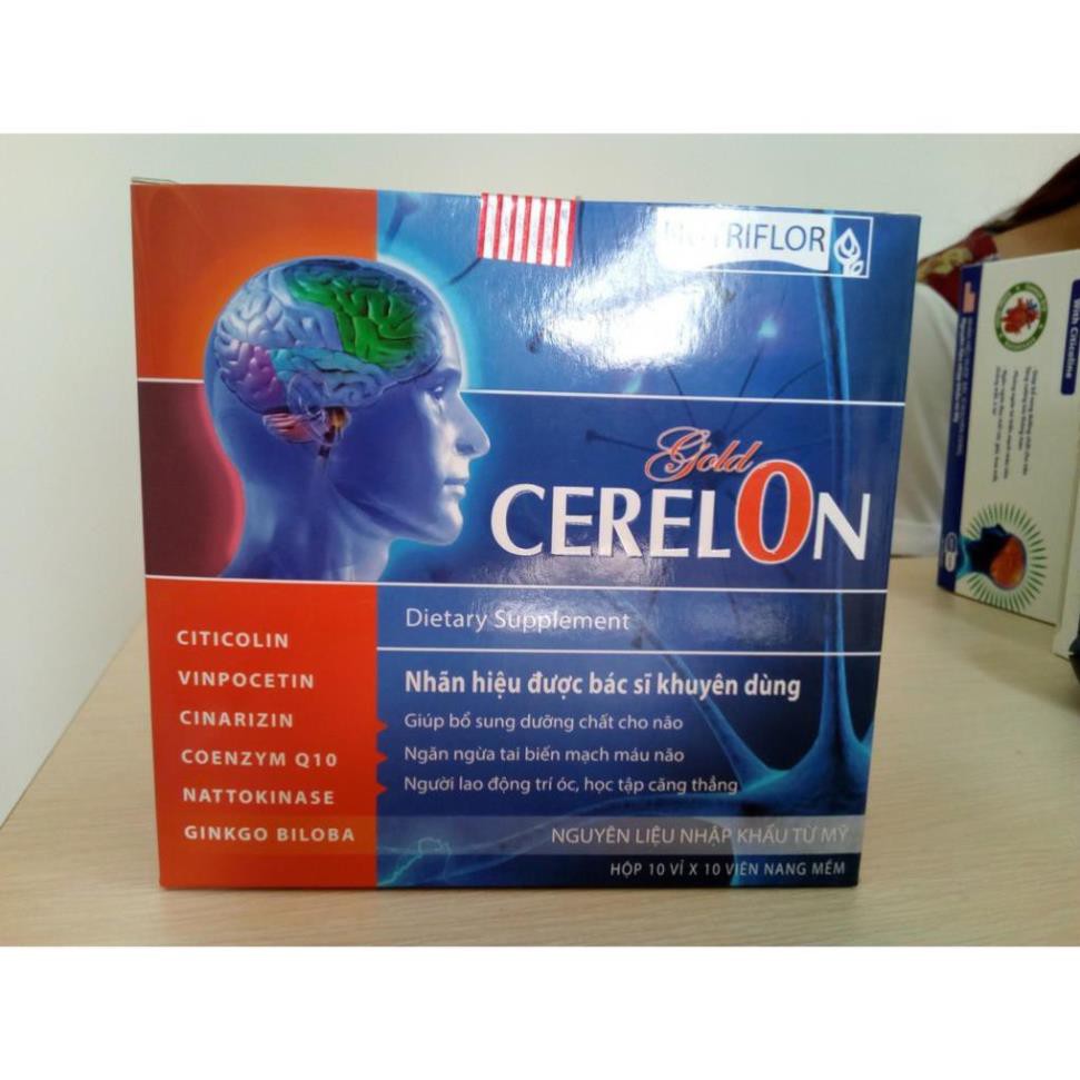 Viên uống Cerelon Giúp bổ sung dưỡng chất cho não hiệu quả viên uống hoạt huyết dưỡng não 100 viên