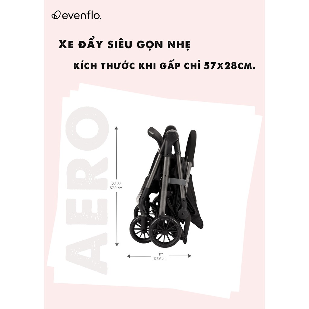Xe đẩy du lịch Evenflo Aero Ultra-Lightweight