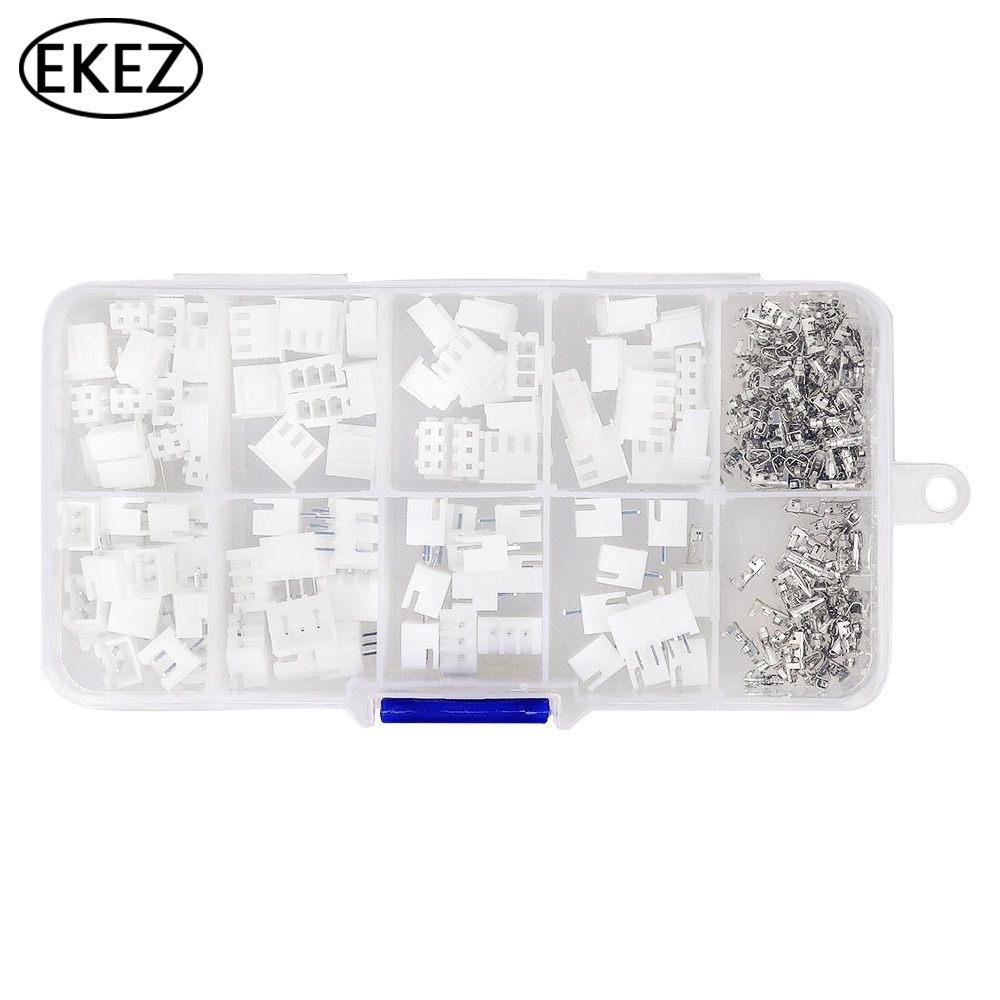 Set 250 cái giắc nối điện EKEZ XH 2.54Mm 2 3 4 chân dùng để nối dây đầu cuối trong gia đình
