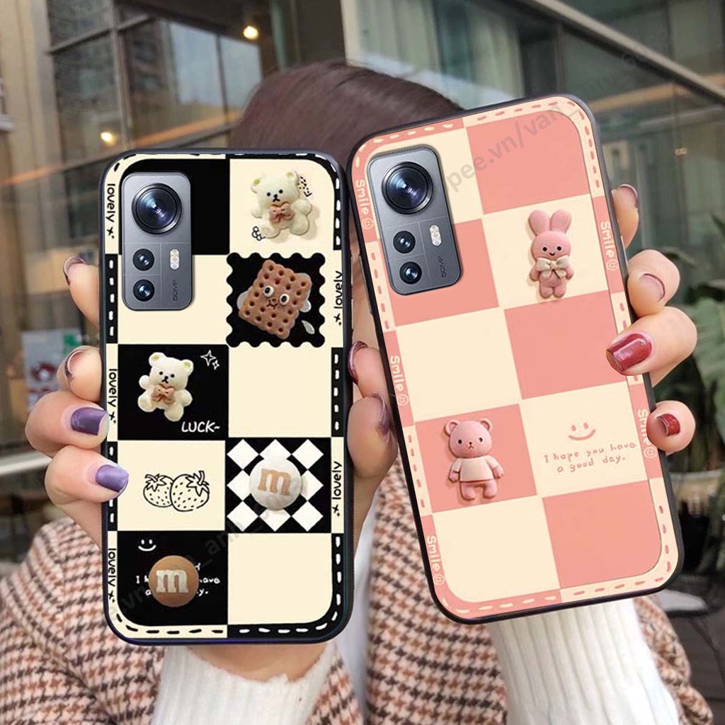 Ốp lưng Xiaomi 12 / Xiaomi 12 Pro hình gấu, kẹo dễ thương cute
