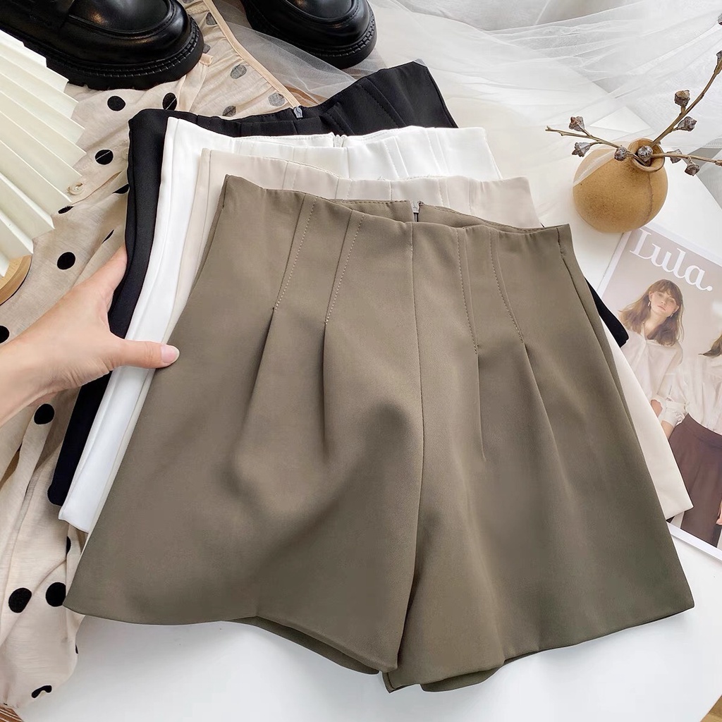Quần short nữ lưng cao ống rộng bigsiez mặc thoáng mát siêu đẹp-Quần short nữ lưng cao mặc nhà | BigBuy360 - bigbuy360.vn