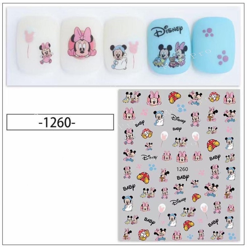 ( phụ kiện nail) sticker - dán trang trí móng phản quang