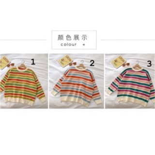 Áo Len Kẻ Màu ( Có ảnh thật )