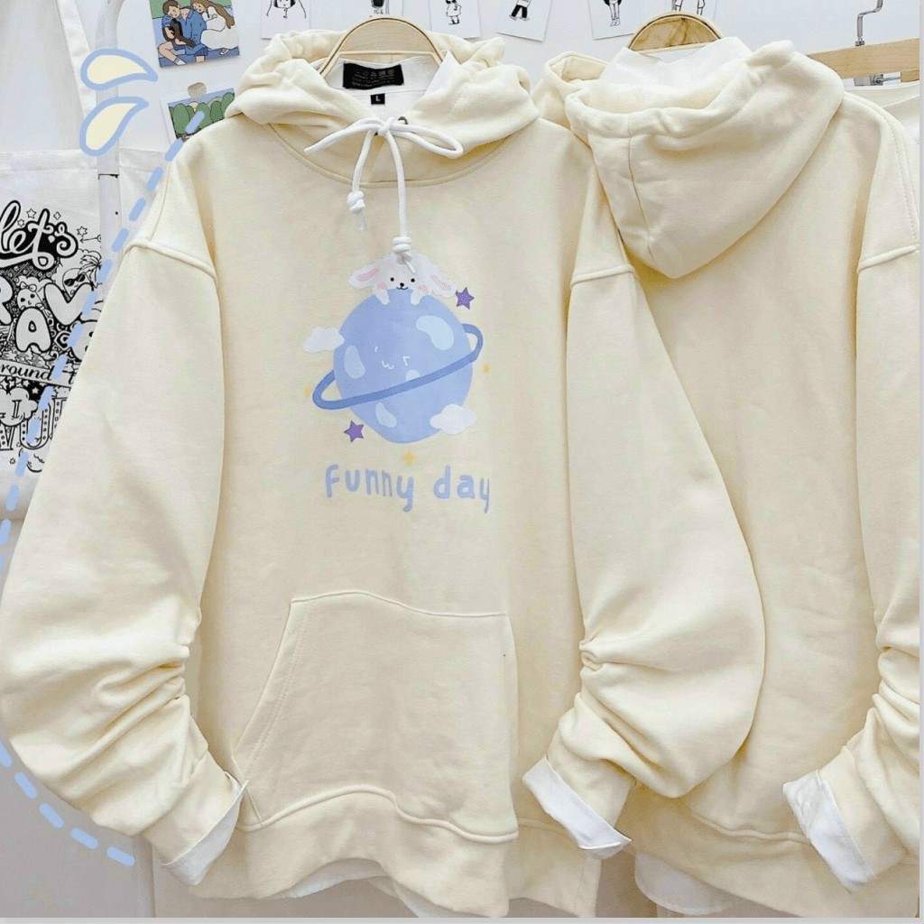 ÁO KHOÁC NỈ HODDIES FORM RỘNG CỰC THỜI TRANG HÀN QUỐC HOTTREND