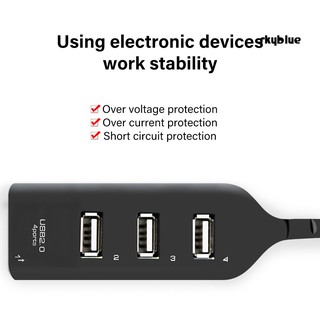 Bộ Chia 4 Cổng USB 2.0 Tốc Độ Cao Cho PC / Laptop