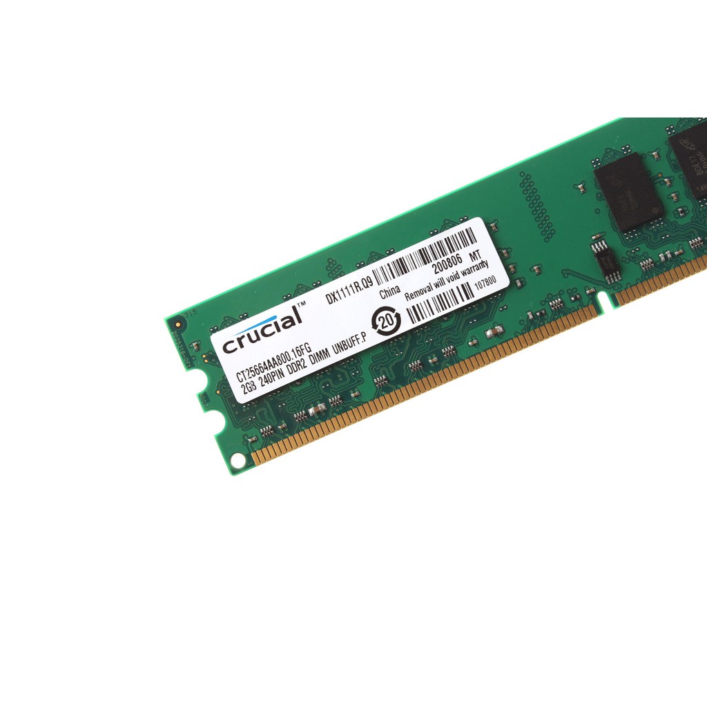 RAM máy tính PC Crucial 4GB 2x2GB PC2-6400 DDR2 800Mhz DIMM