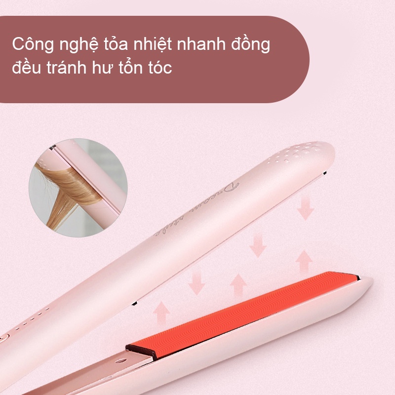 Máy Duỗi Tóc, Uốn Tóc, Ép Tóc 3 Trong 1 Dream Style, Thanh Kẹp Bằng Gốm, 5 Mức Nhiệt, Làm Nóng Nhanh, Tỏa Nhiệt Đều