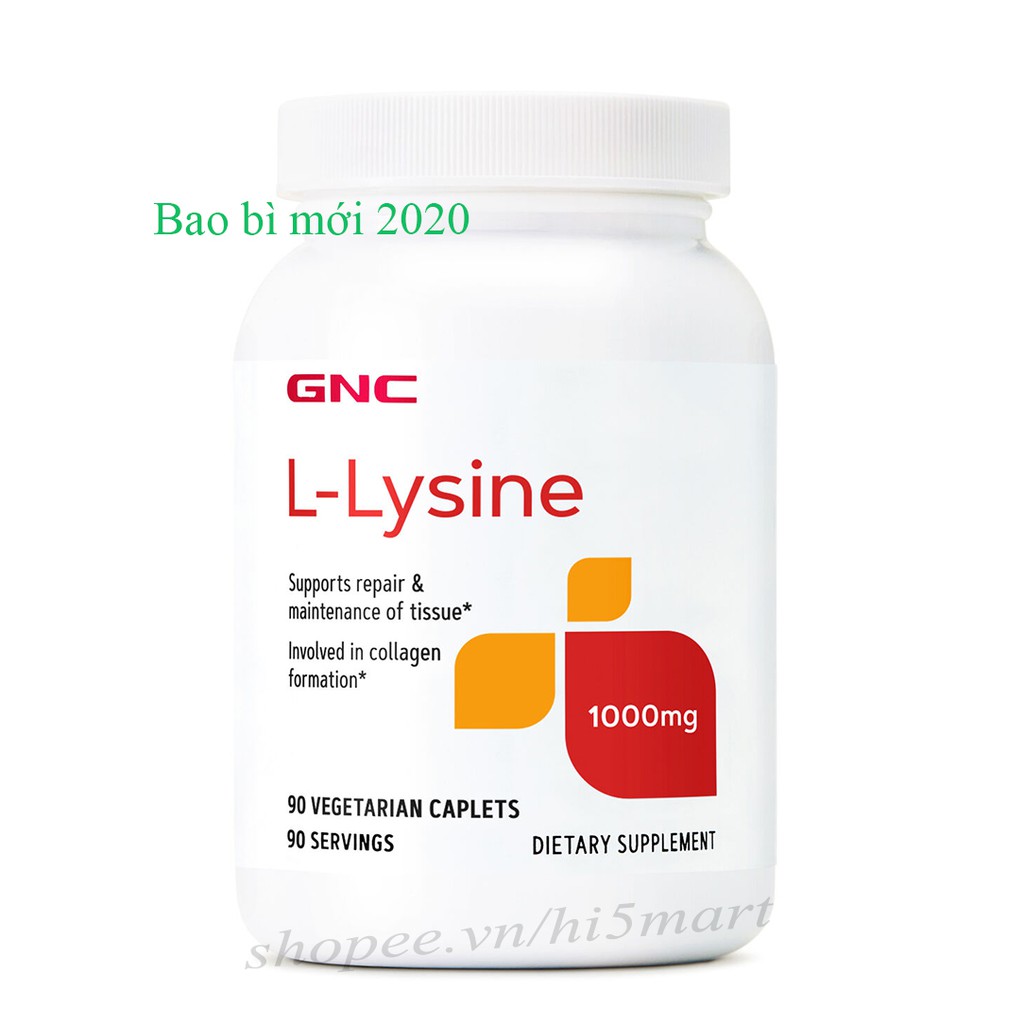 [USA] Sản phẩm Mỹ, L-l-ysine 1000mg 90V