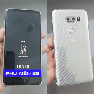 [LG V30] Dán lưng 3D vân Cacbon - Carbon
