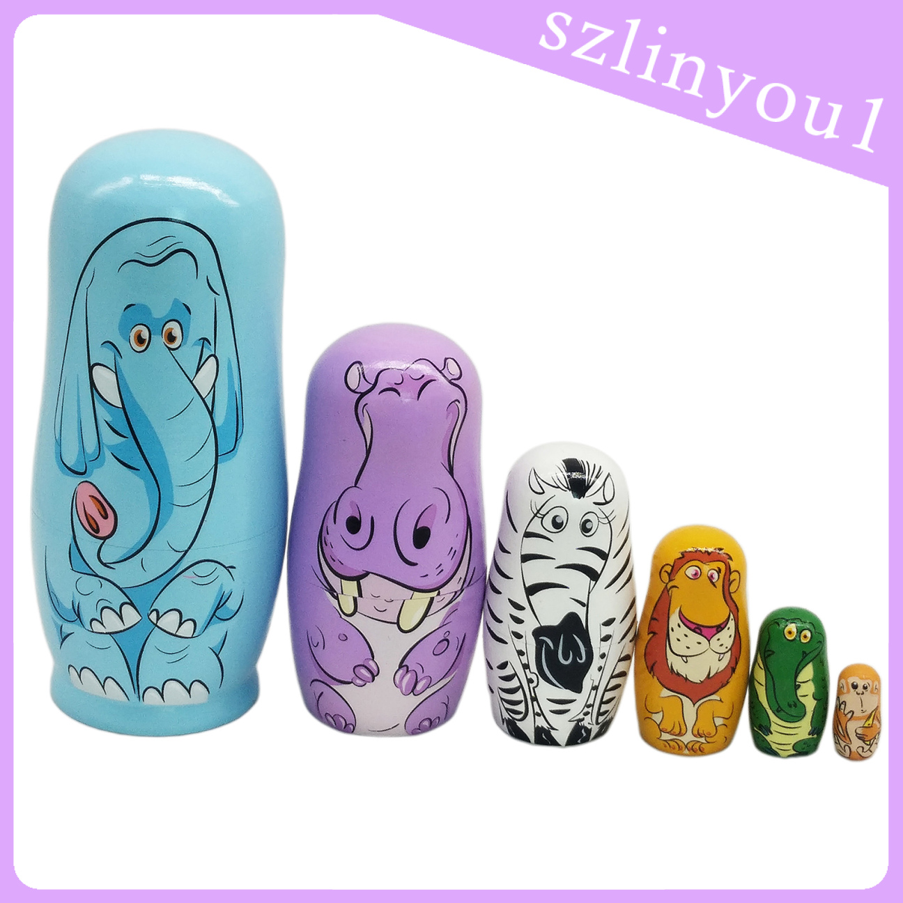 Bộ 6 Búp Bê Nga Matryoshka Hình Động Vật