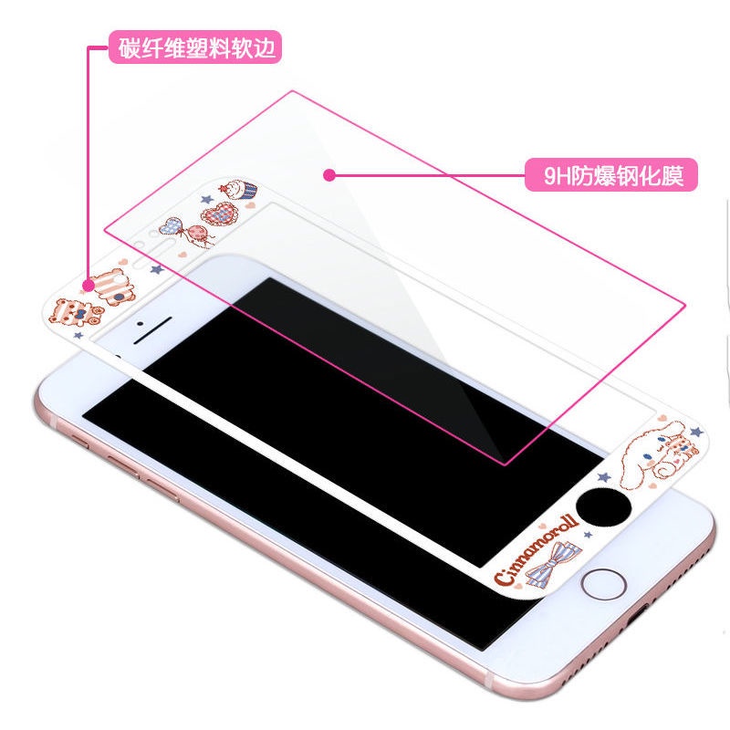 Kính Cường Lực Hoạt Hình Cho iPhone 6s Plus 11 / 12 / 13 5s / 7P / 8p / xr / 4s