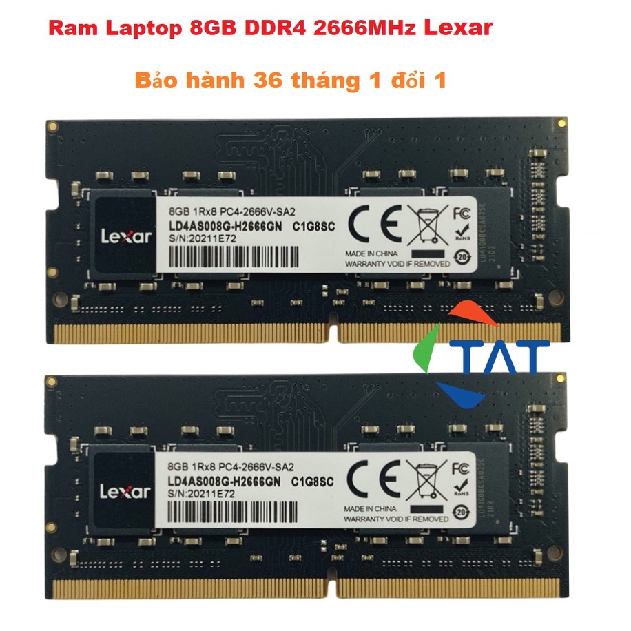 Ram Lexar 8GB DDR4 2666MHz Laptop Macbook - Mới Bảo hành 36 tháng 1 đổi 1