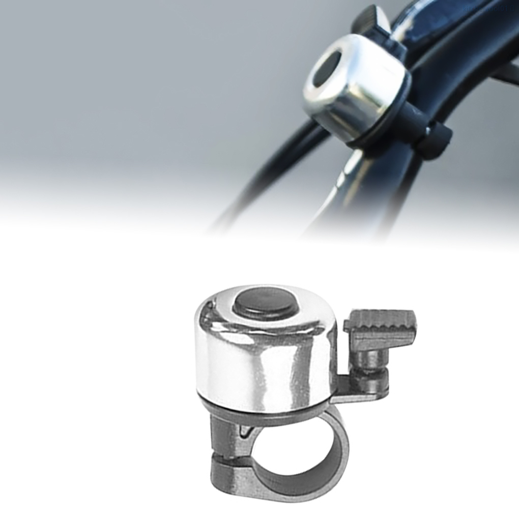 Chuông xe đạp mini bằng hợp kim nhôm màu bạc có thể điều chỉnh âm thanh