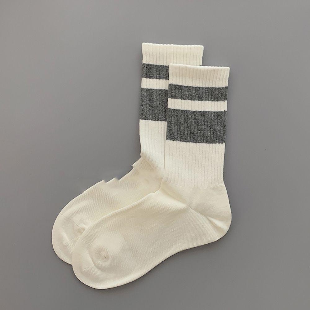 Vớ Cotton Họa Tiết Kẻ Sọc Thoáng Khí Thời Trang Nhật Bản Cho Nam