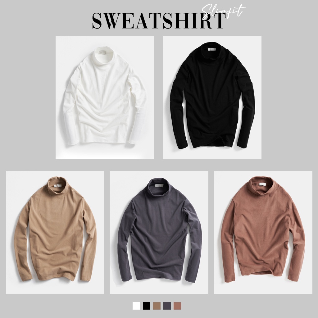 Áo Thun Nam Dài Tay TONY4MEN Basic Cổ Cao 3 Phân Giữ Ấm Cực Tốt Form Slimfit AN8031 | BigBuy360 - bigbuy360.vn