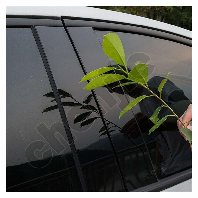 Bộ 6 Miếng Dán Màu Đen Bóng Trang Trí Cửa Sổ Xe Hơi Hyundai Elantra 2012 2013 2014 2015