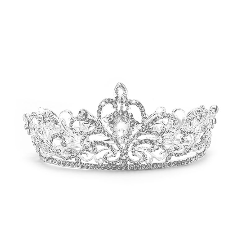 Vương Miện Cài Tóc Đính Đá Sang Trọng Cho Cô Dâu