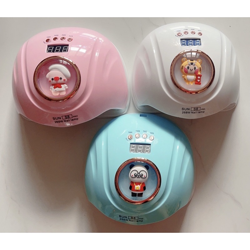 Máy hơ gel 2 in 1 SUN S8 PRO ( 268w ) máy hơ hình thú nổi dễ thương hơ sơn móng tay nhanh khô