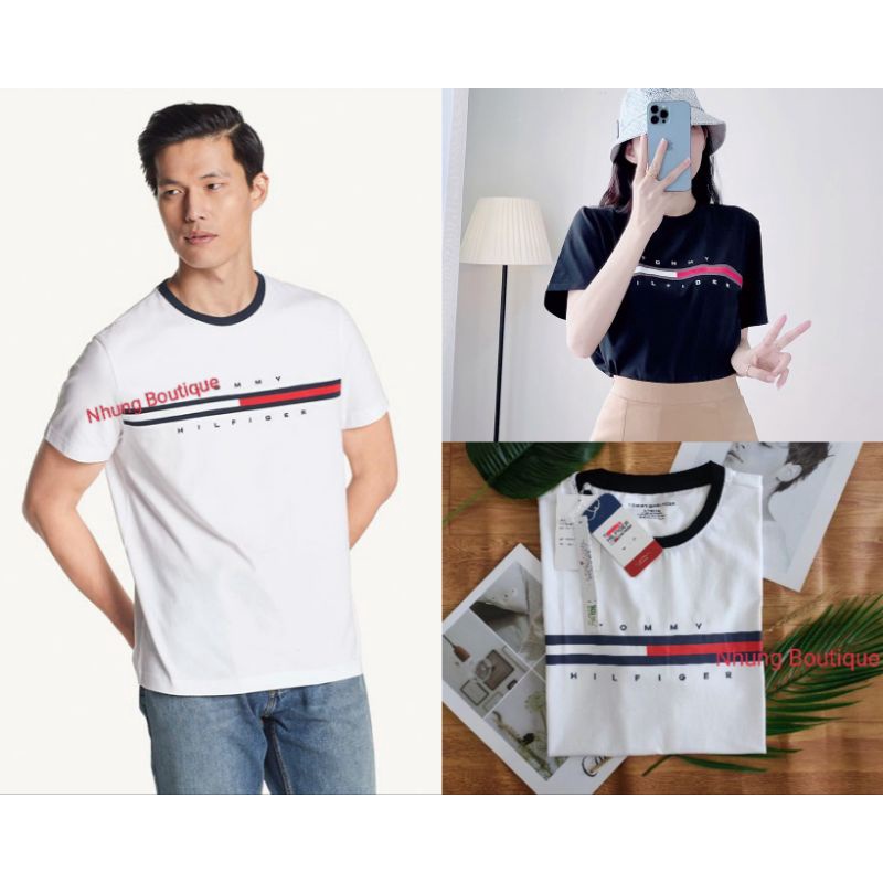 Áo Phông Tom.my Nhung Boutique From Basic Nam Nữ mặc cặp, Cotton 4 Chiều Mịn Mát, Chuẩn Form, Màu Trắng- Xanh - Đỏ - Đen