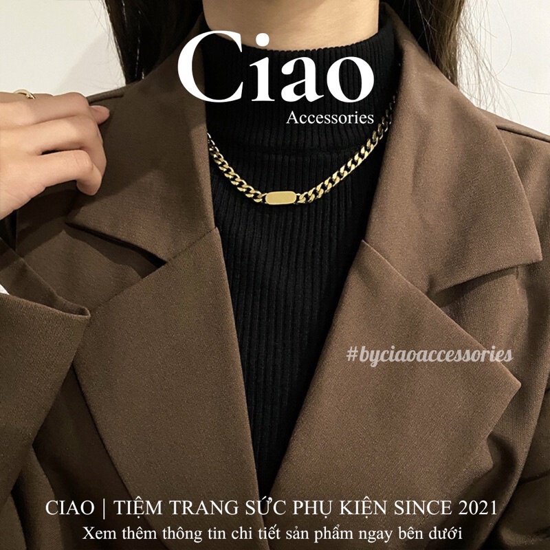 [HOẢ TỐC 1H] Dây chuyền/ Vòng tay titan không gỉ thiết kế phong cách trendy Washington Ciao