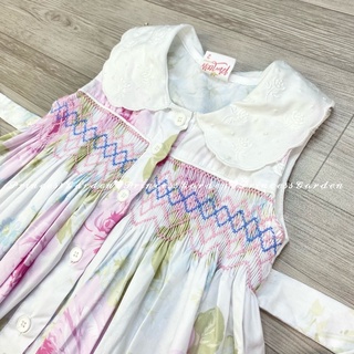 ĐẦM SMOCK VINTAGE CỔ TRẮNG