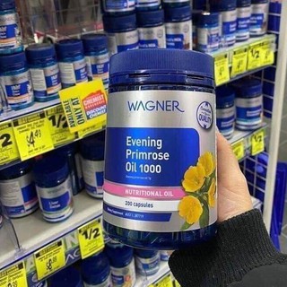 Chuẩn Úc, Wagner - TINH DẦU HOA ANH THẢO – EVENING PRIMROSE OIL 1000MG, hộp 200 viên