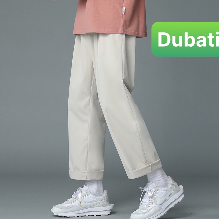 Quần baggy nam nữ Unisex ống rộng trơn - Kiểu quần Kaki Nam Nữ Ống Suông Basic Unisex phong cách cao cấp - DubatiFashion