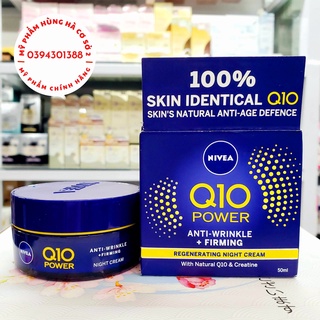 Kem dưỡng Nivea Q10, dưỡng da, ngừa lão hóa, giảm nếp nhăn, ban đêm Nivea Q10 Anti-Wrinkle + Firming Night Cream 50ml