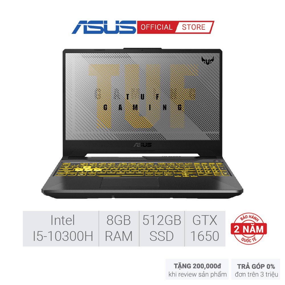 Laptop ASUS TUF Gaming FX506LI-HN039T | I5-10300H | 512G SSD| 15.6'' | 8G | GTX1650 Ti | 4GB