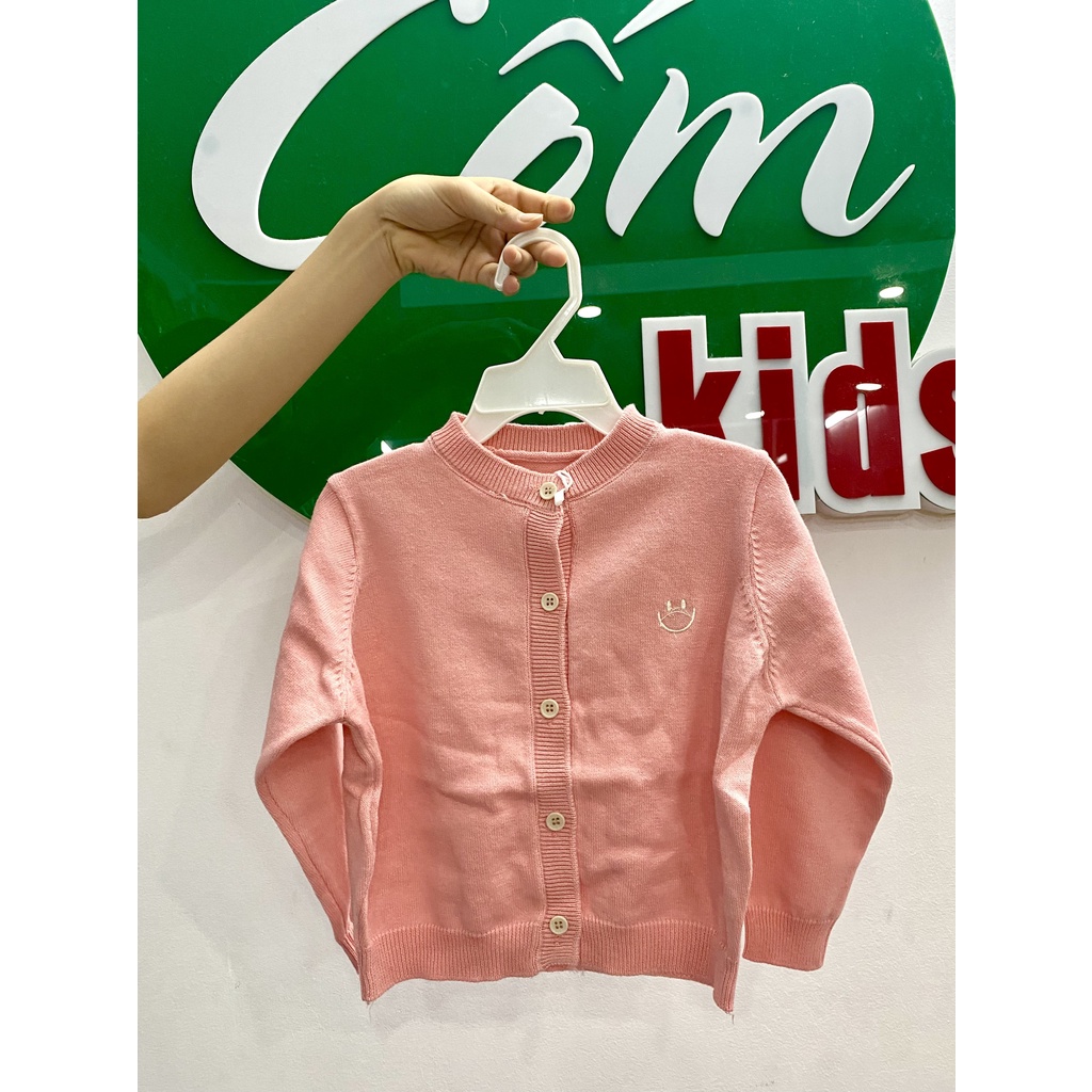 ÁO LEN CARDIGAN MẶT CƯỜI ĐƠN GIẢN CỰC YÊU CHO BÉ - CỐM KIDS