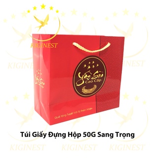Túi giấy đựng hộp yến sào 50g đẹp, sang trọng