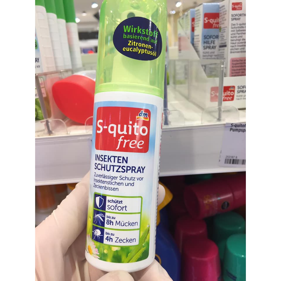 Xịt chống muỗi S quito Free 100ml và kem, xịt vết muỗi đốt cho trẻ em