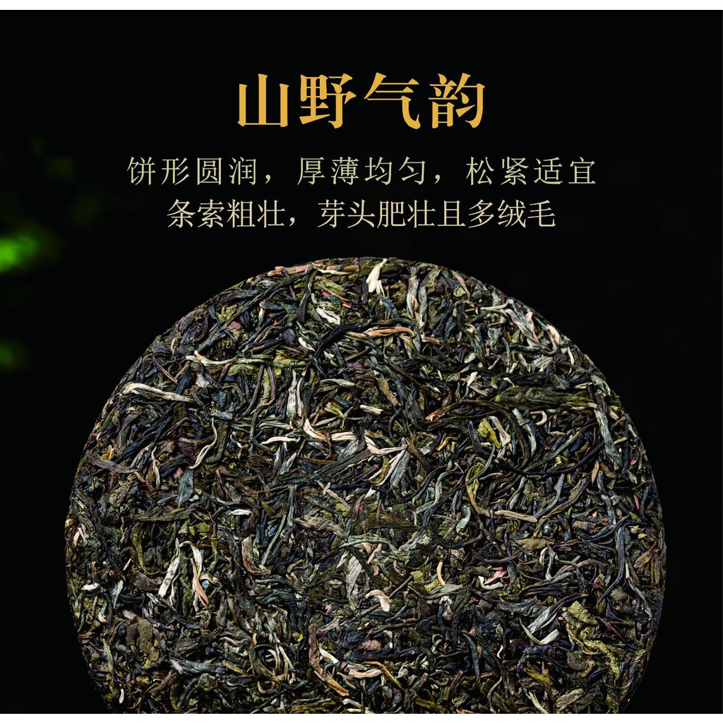 Bánh Trà Phổ Nhĩ Sống Lão Ban Chương Vân Nam 357 gram (Trà Vụ Xuân Năm 2017)