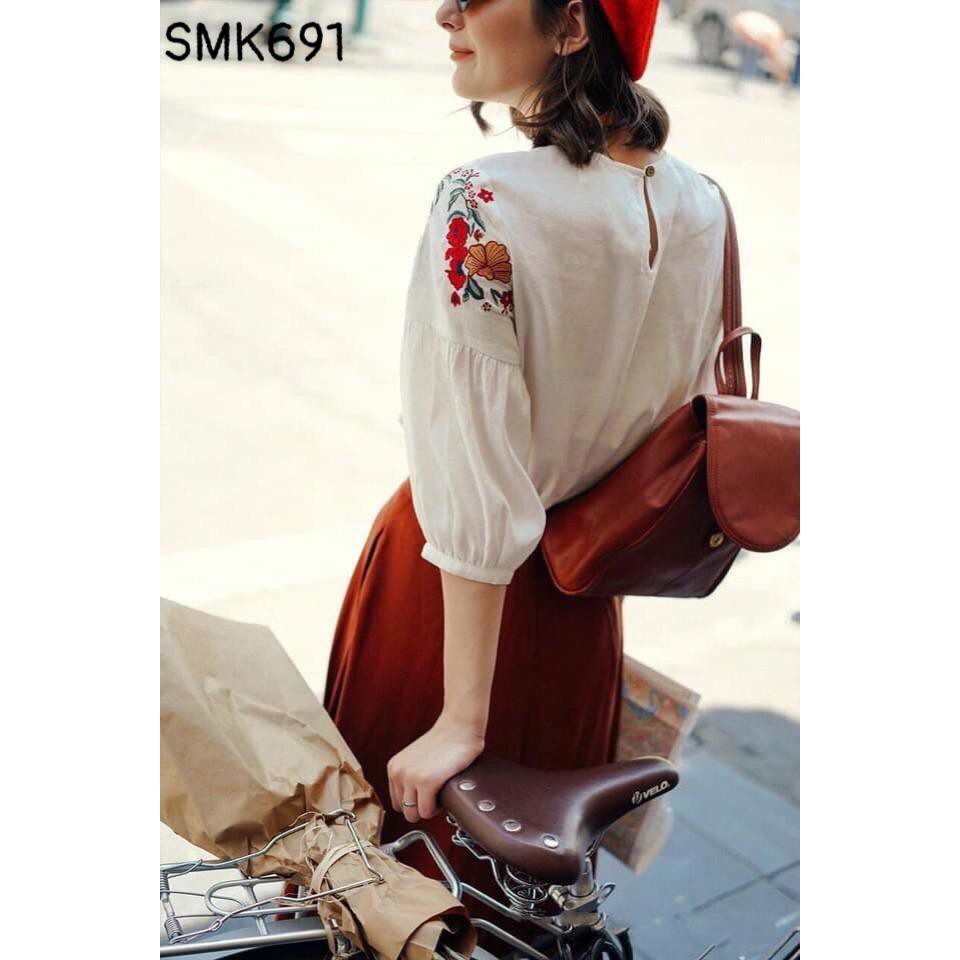 [Mã WASKT304 giảm 15% tối đa 30K đơn 99K] SMK691- SƠ MI ĐŨI TAY THÊU HOA | BigBuy360 - bigbuy360.vn