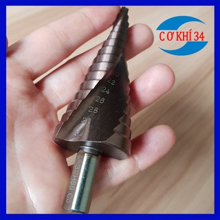 Mũi khoan bước tháp hss coban m35 4-32mm khoan inox,sắt,thép trục 10mm