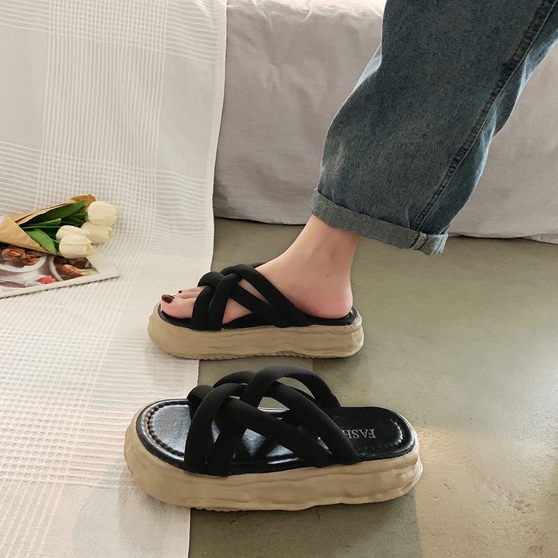 Dép nữ dễ thương Dép Quai Ngang Đính Nơ Chống Trượt Thời Trang Mùa Hè Dễ Thương Cho Nữ