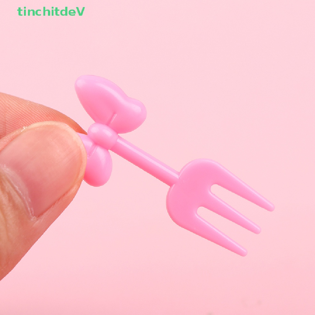 Bộ 10 Nĩa Ăn Trái Cây Tráng Miệng Bằng Thiếc Tái Sử Dụng Được Cho Trẻ Em