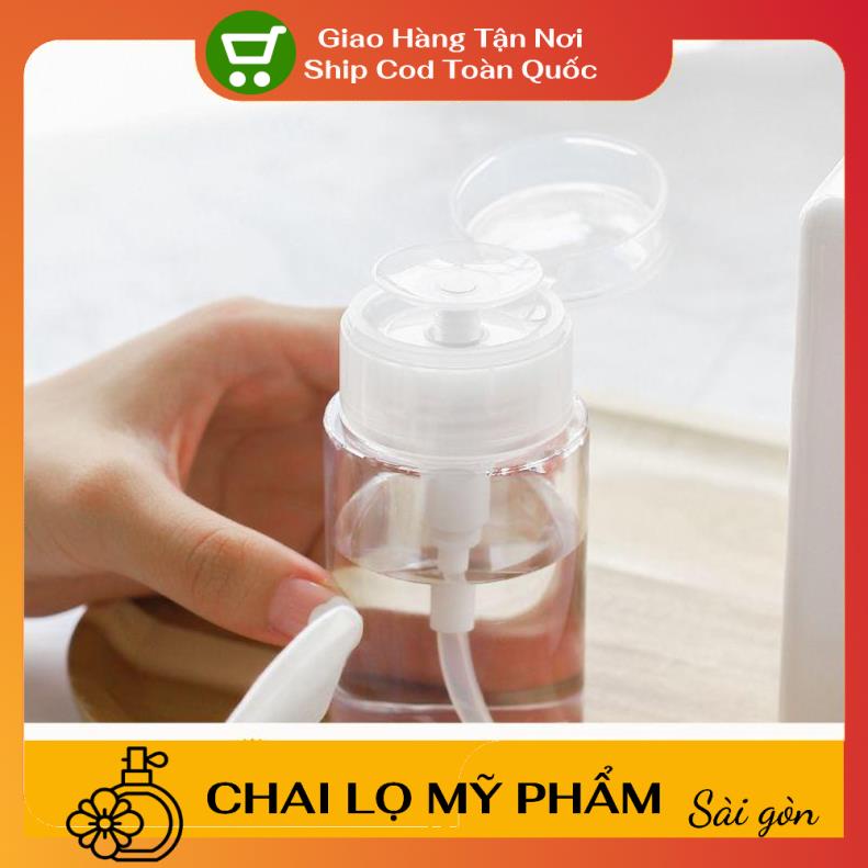 [SIÊU RẺ] [120ml,150ml,200ml] Chai Nhựa Pet Chiết Mỹ Phẩm Toner Có Nút Nhấn Tiện Lợi , Lọ Chiết Nước Tẩy Trang .