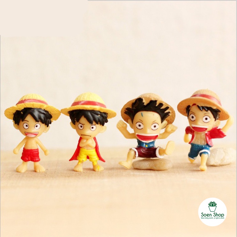 |FREESHIP| Phụ kiện LUFFY one piece - Phụ kiện trang trí cây xanh để bàn làm việc, mô hình trang trí cho bể cá, tiểu cản