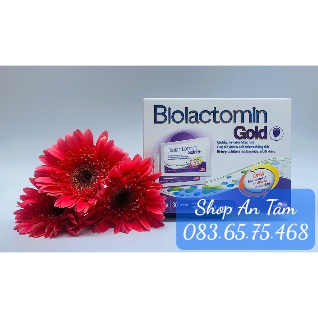 MEN GÓI BIOLACTOMIN GOLD CÂN BẰNG HỆ TIÊU HÓA ĐƯỜNG RUỘT CHỐNG TÁO BÓN KÍCH THÍCH ĂN TĂNG CƯỜNG SỨC ĐỀ KHÁNG