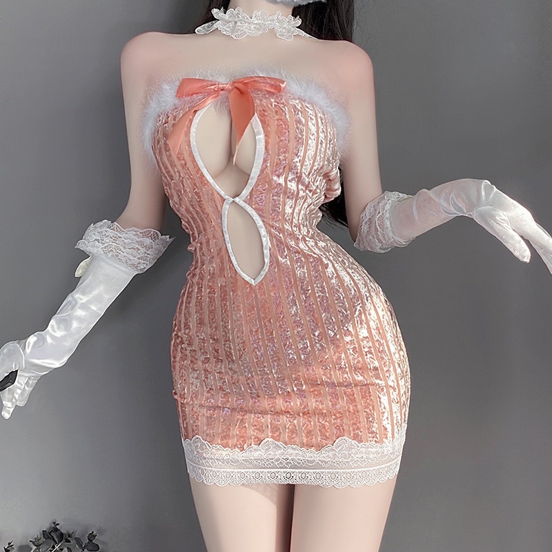 MY8333 - Váy Body Phong Cách Thỏ Gợi Cảm Kèm Nhiều Phụ Kiện Đi Kèm Siêu Yêu
